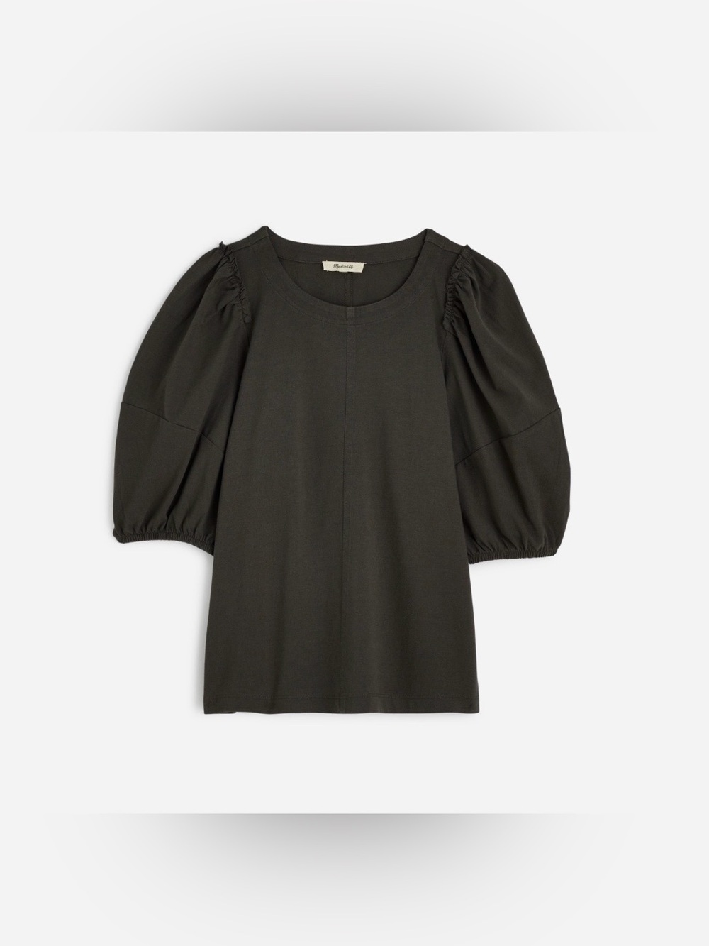 NWT Size M Madewell Puff-Sleeve Tee in Dark Surplus